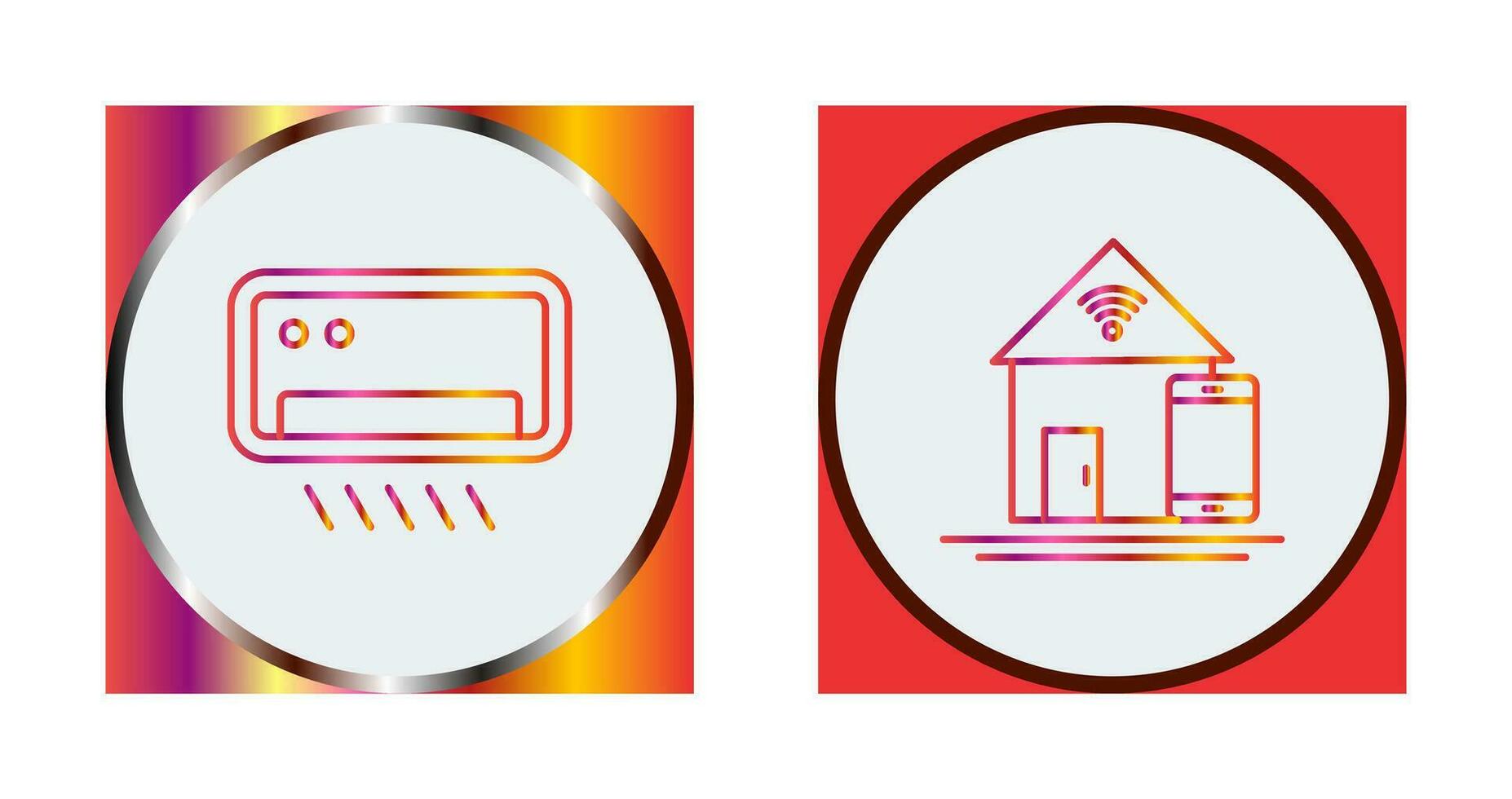 Air Conditioner and Home Automation Icon vector