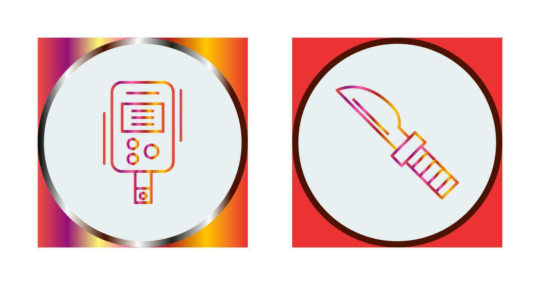 Diabetes Test and Knife Icon vector