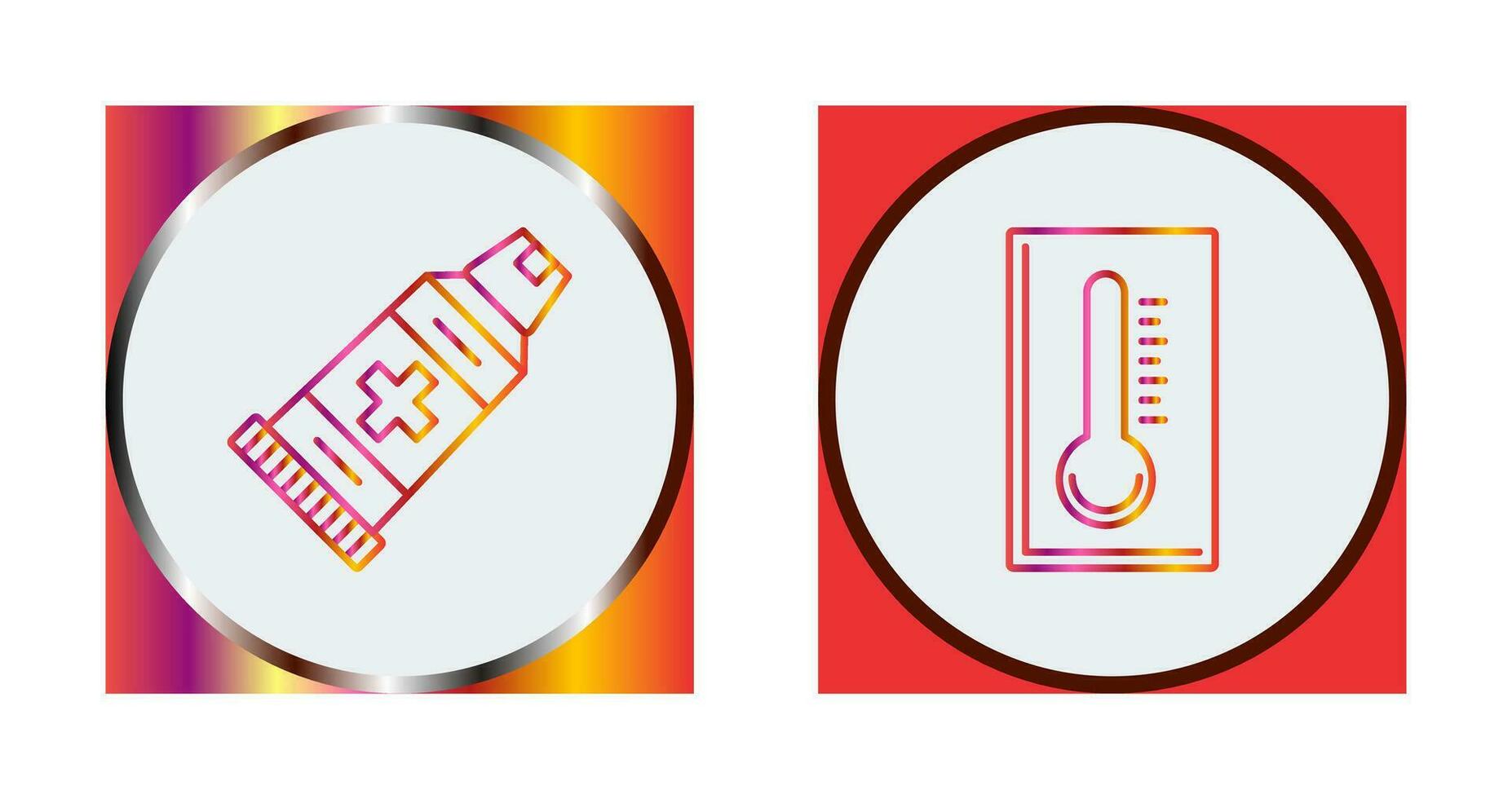 Paste and Thermometer Icon vector