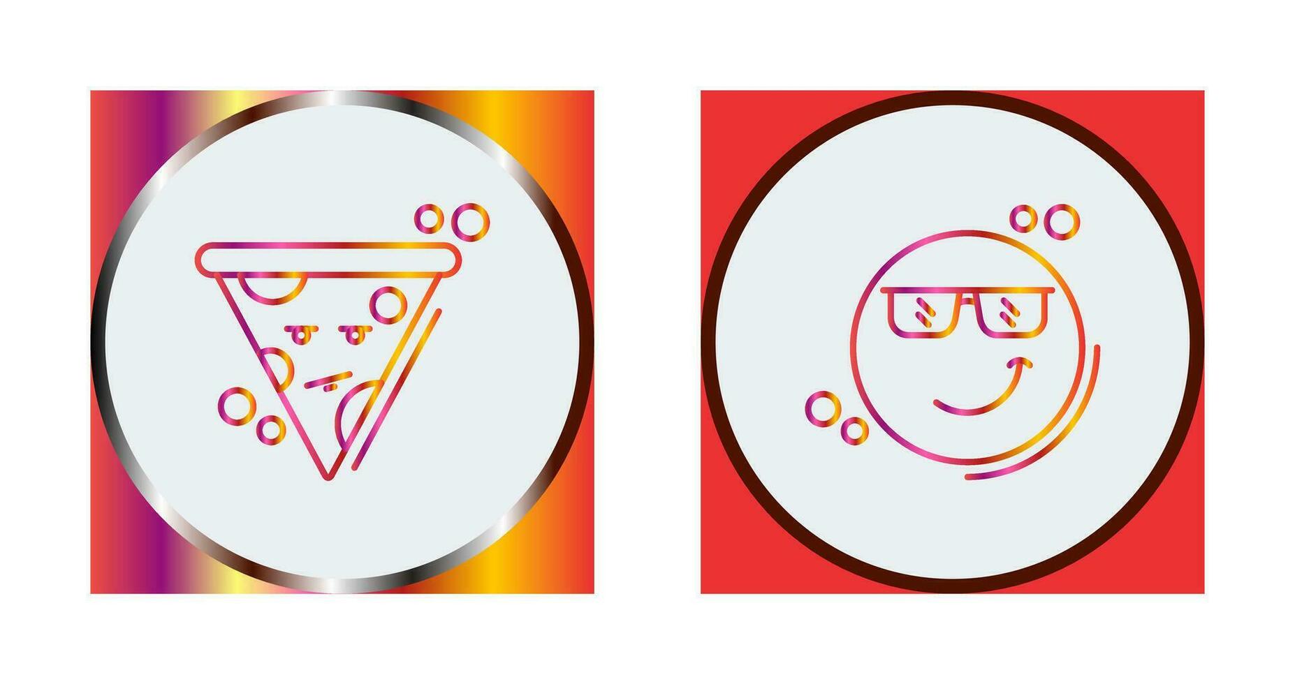 Pizza and Cool Icon vector