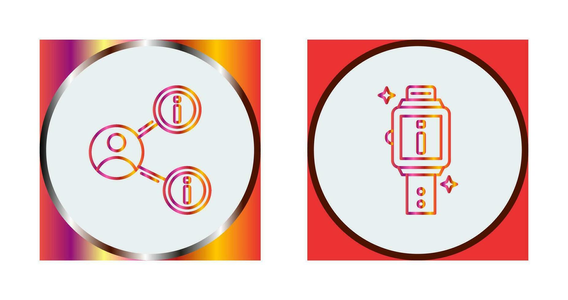 share and smartwatch Icon vector