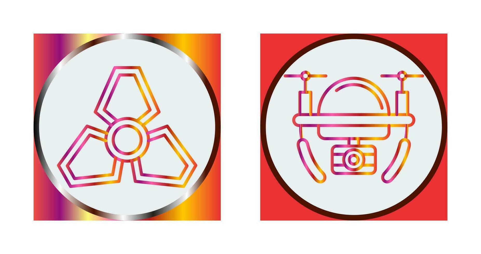 lander and camera drone Icon vector