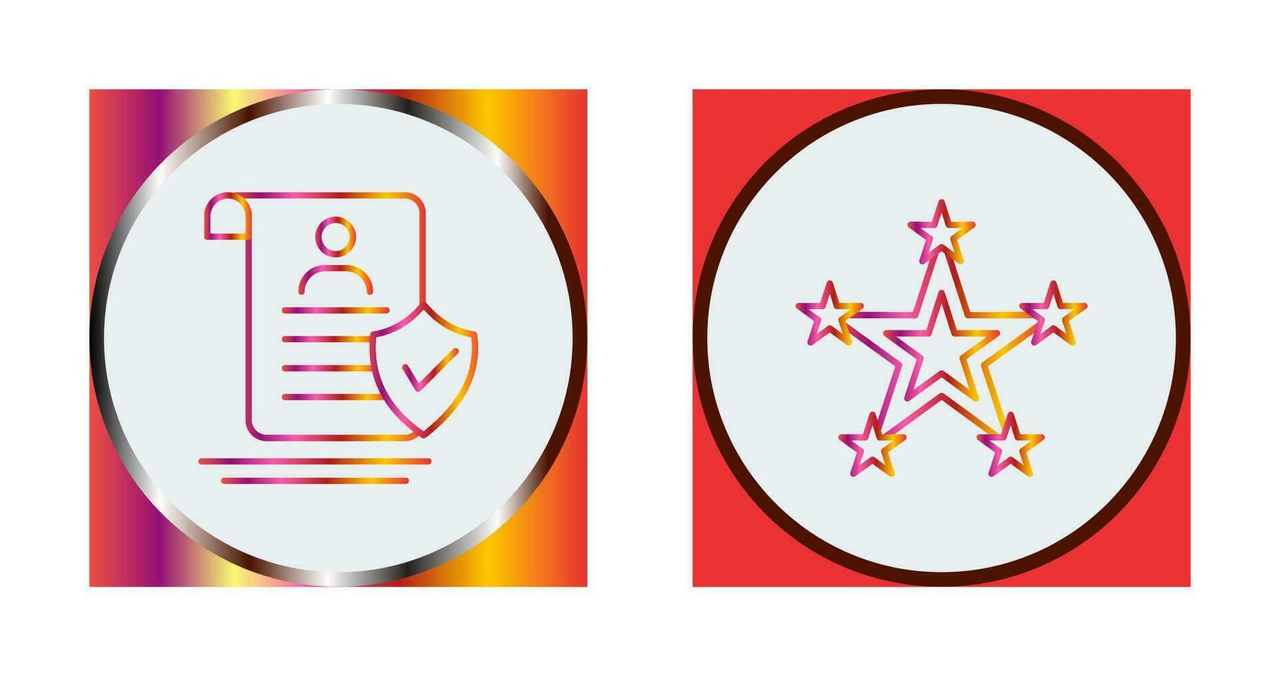 verified and star Icon vector