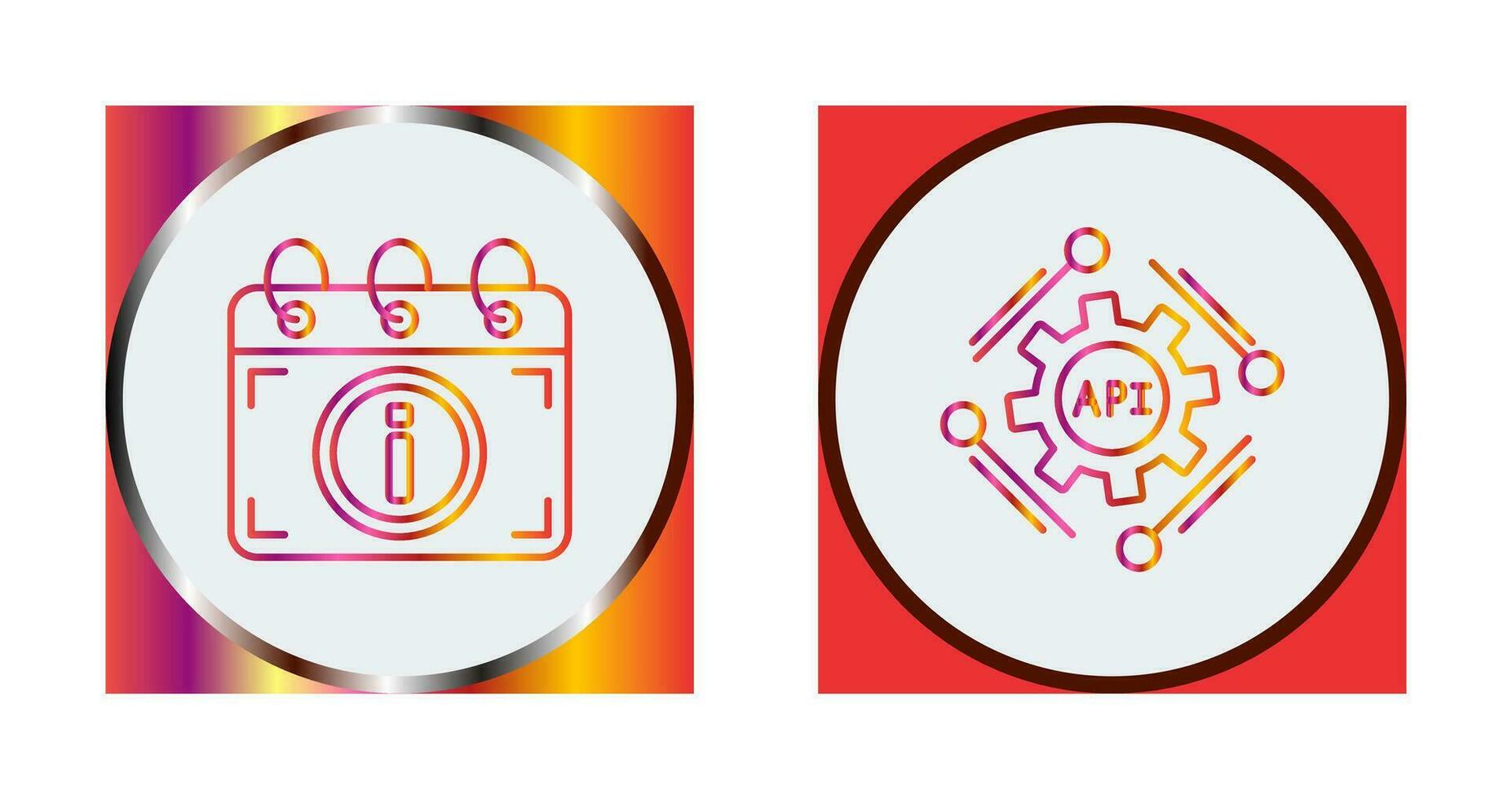 api and calendar Icon vector