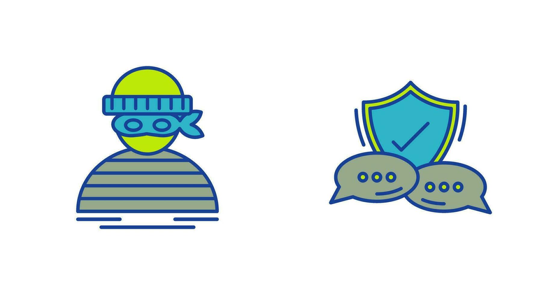 Thief and Contact Icon vector
