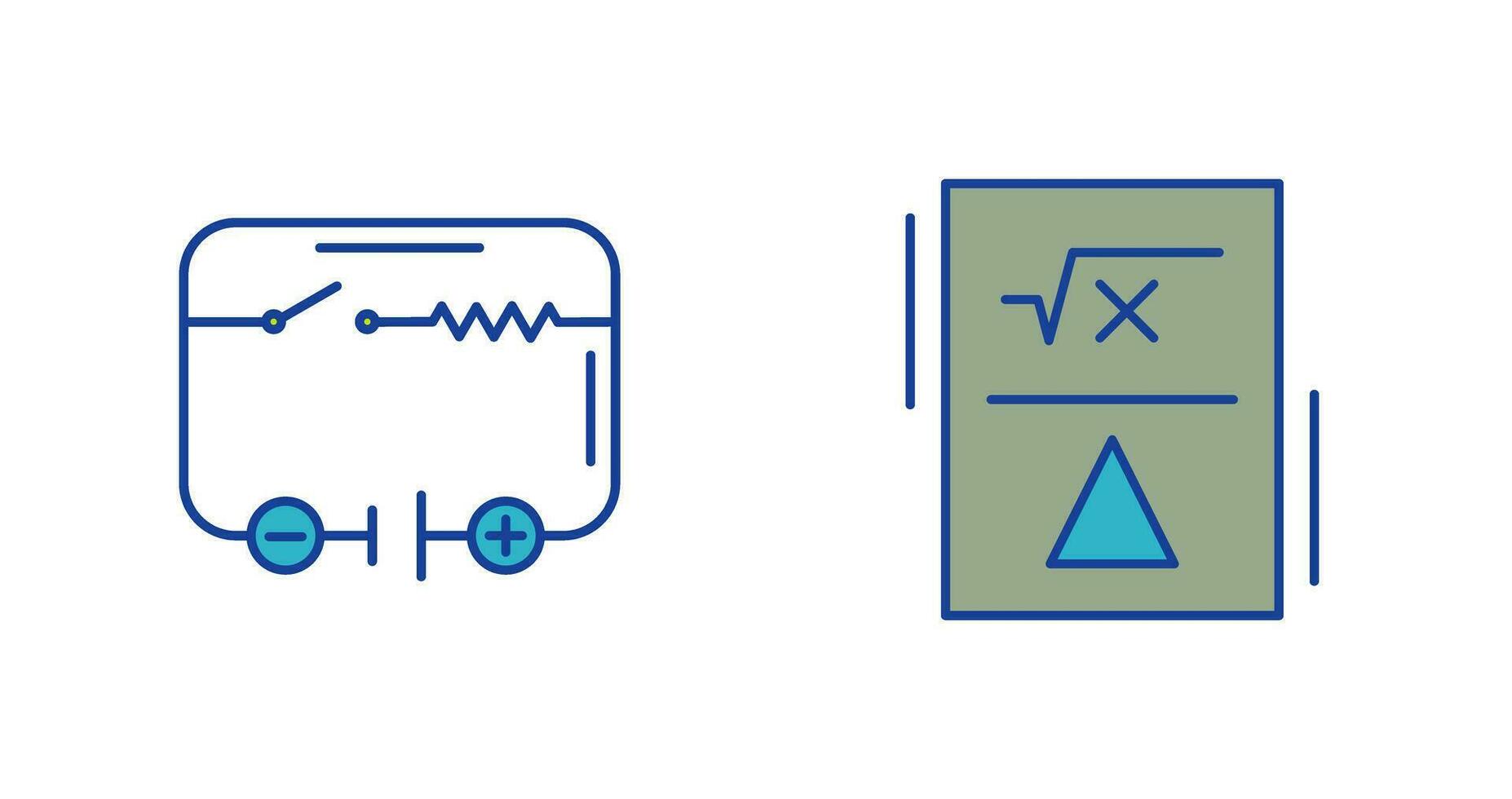 Electrical Circuit and Formula Icon vector