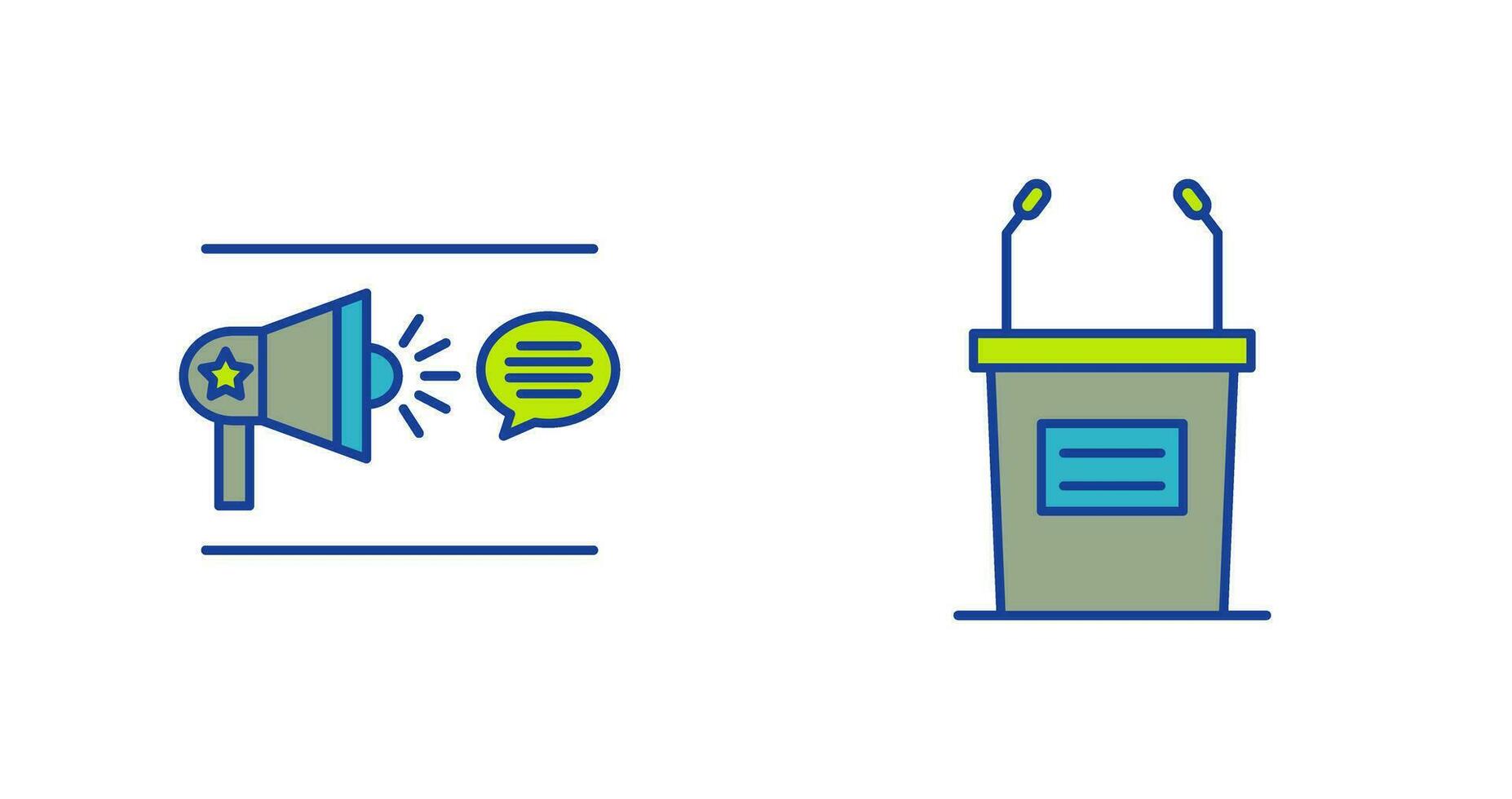 Freedom Of Speech and Debate Icon vector