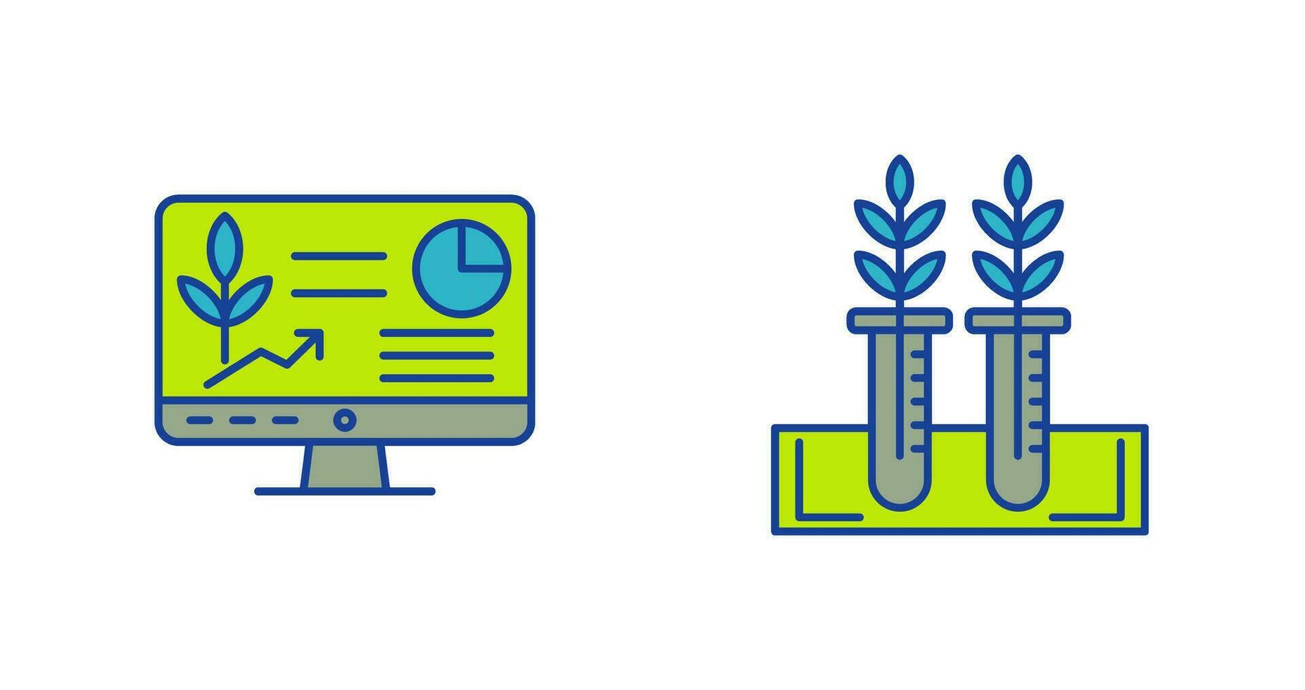 Computer and Test Icon vector