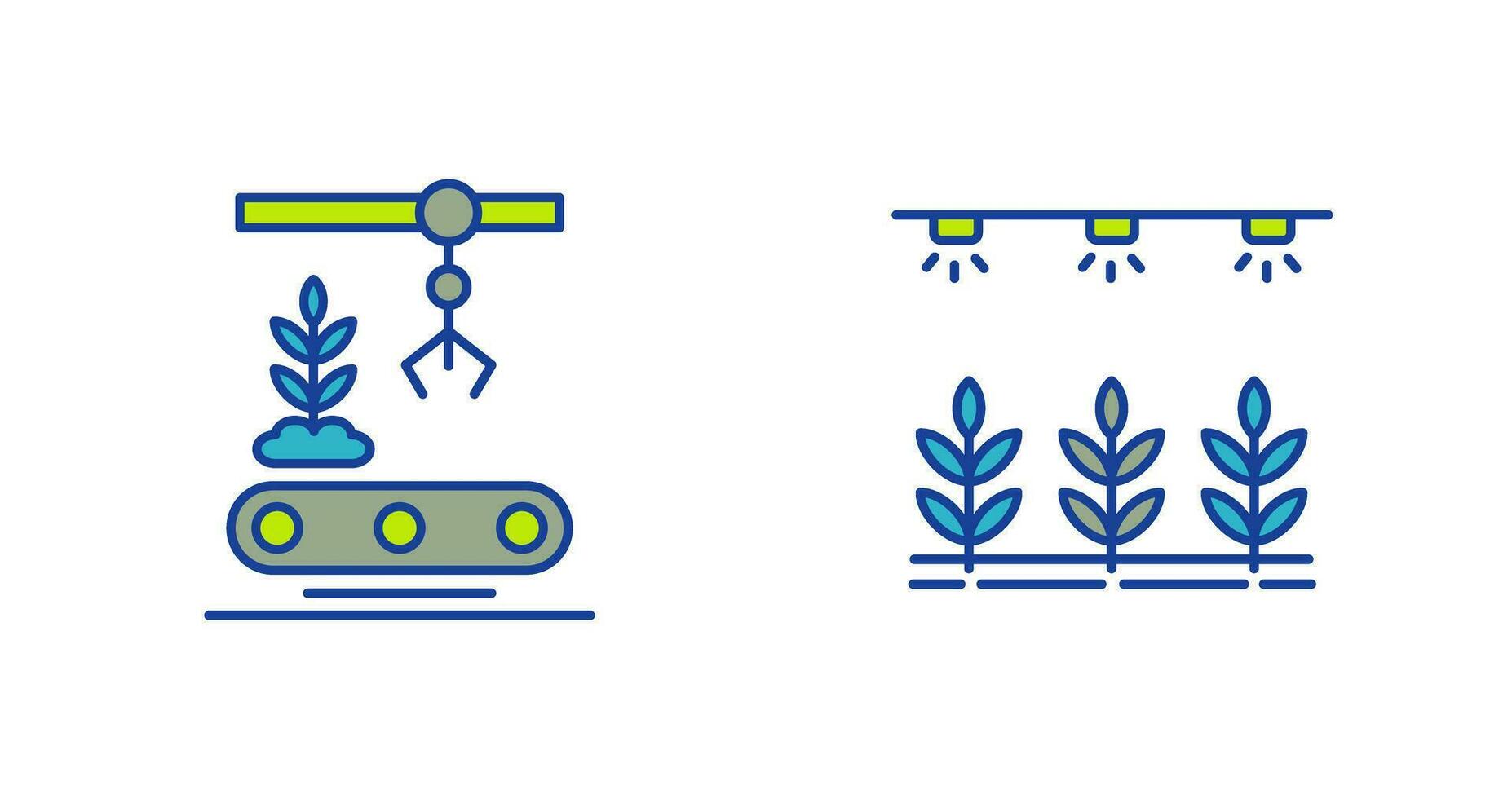 Conveyor and Irrigation  Icon vector