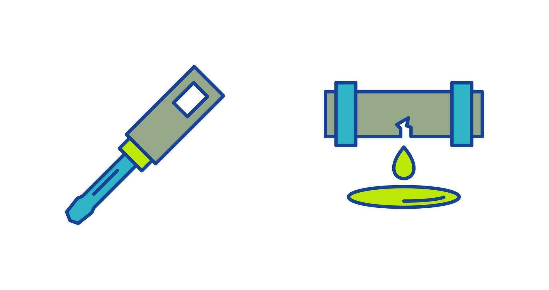 Screwdriver and Leak Icon vector