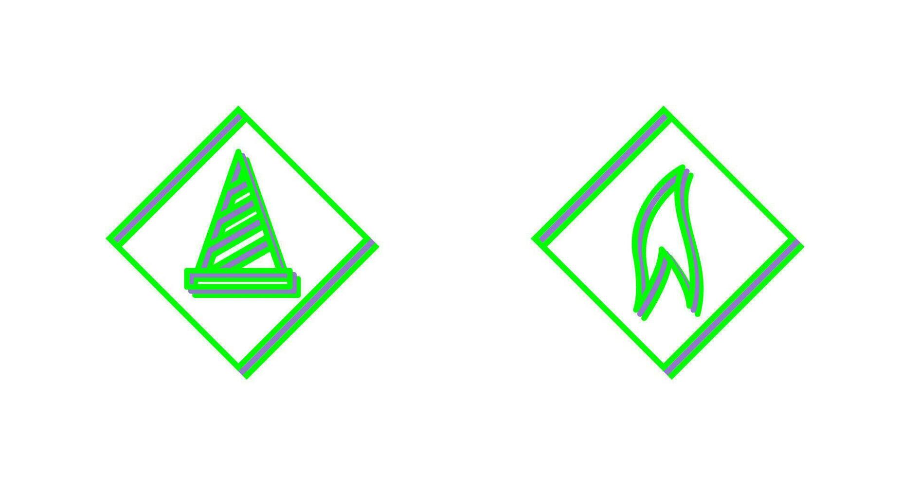 under construction and flammable material  Icon vector