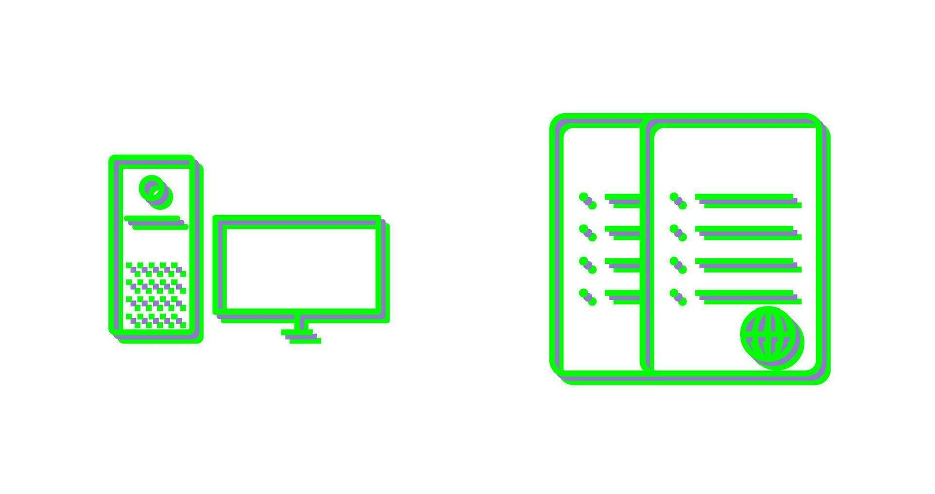computer and corrupted data  Icon vector