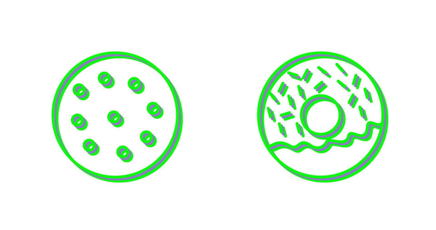 cookie and doughnut Icon vector