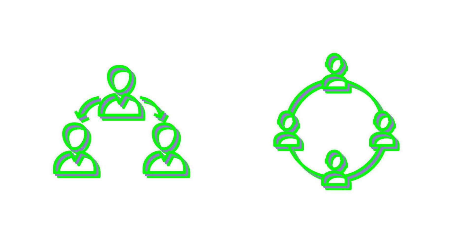connected user and network group  Icon vector