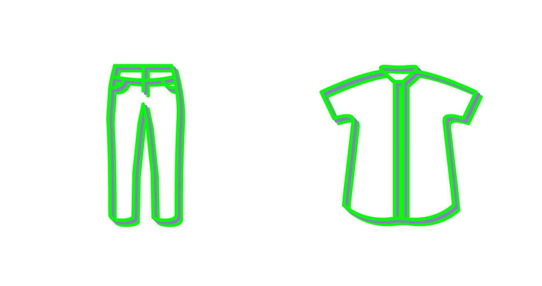 Trousers and Check Shirt Icon vector