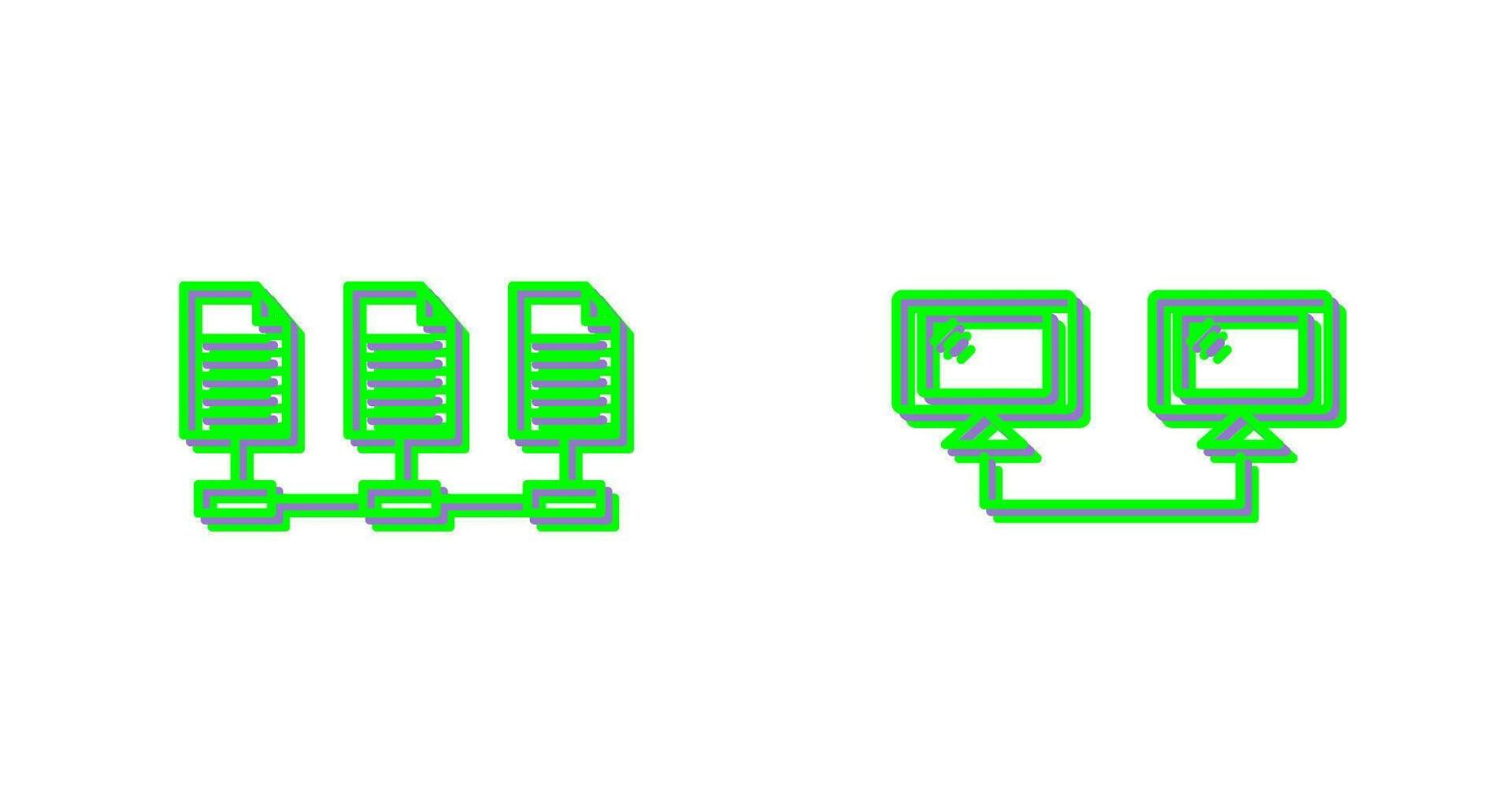 Connectesd Systems and Network Files Icon vector