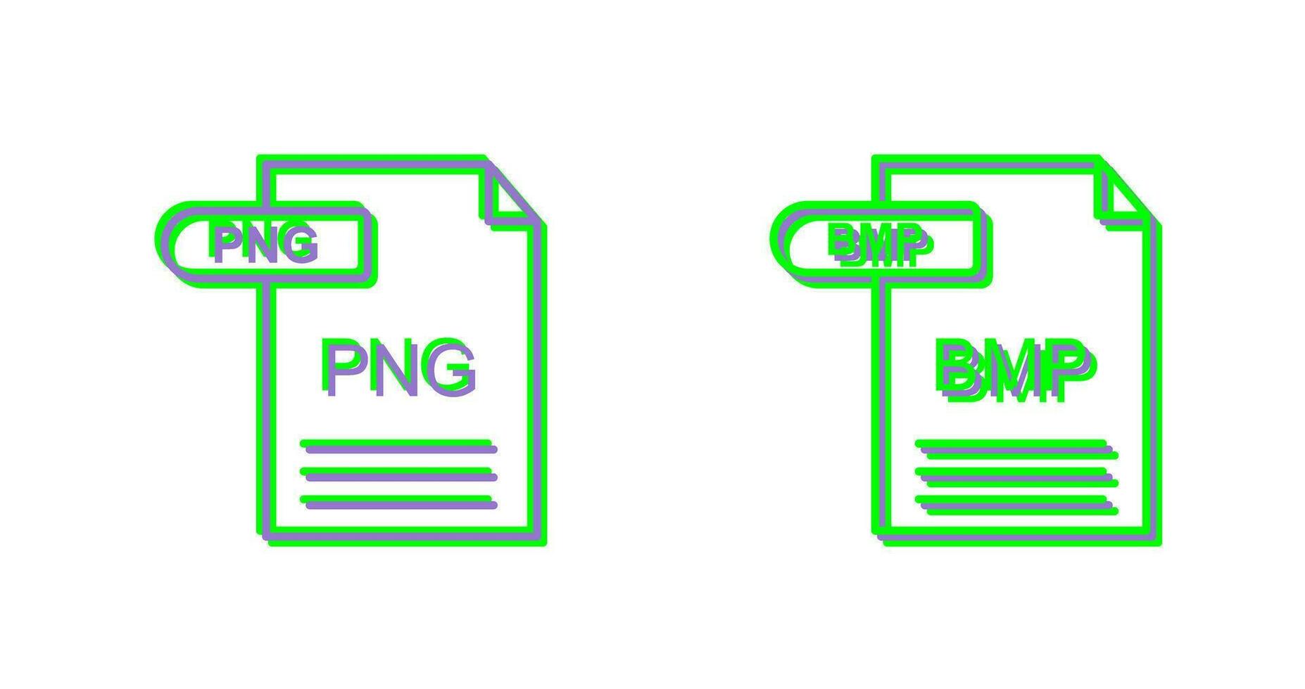 PNG and BMP Icon vector