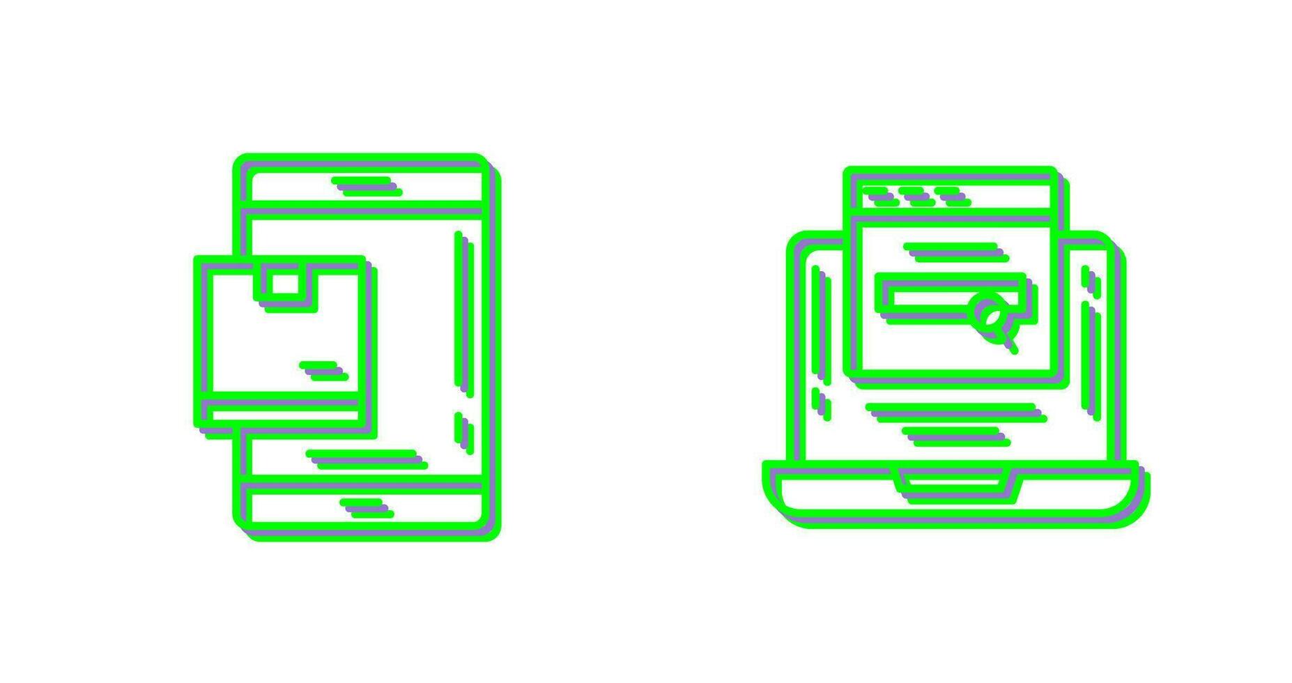 Package and Searching Icon vector
