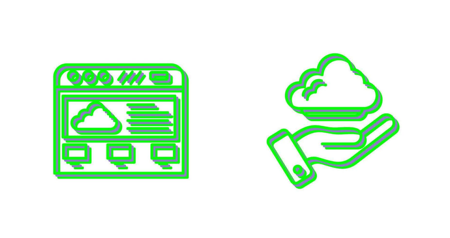 Cloud Comuting and Support Icon vector