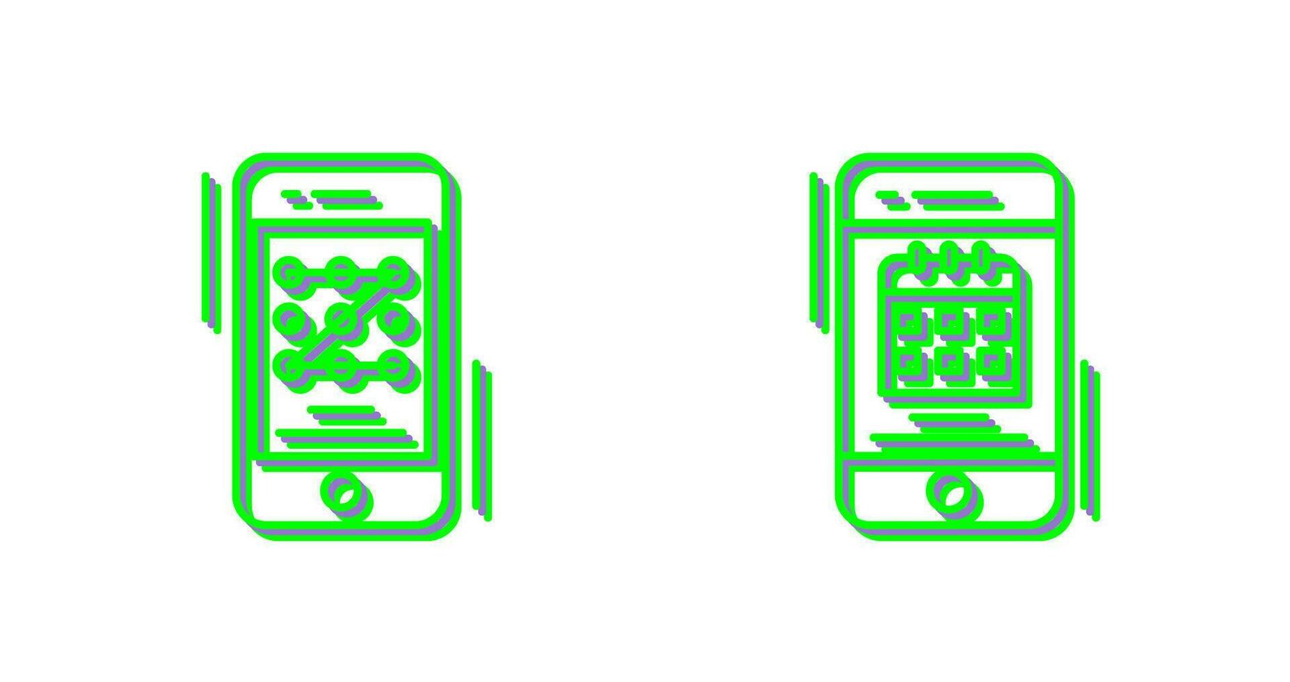 Pattern Code and Calendar Icon vector