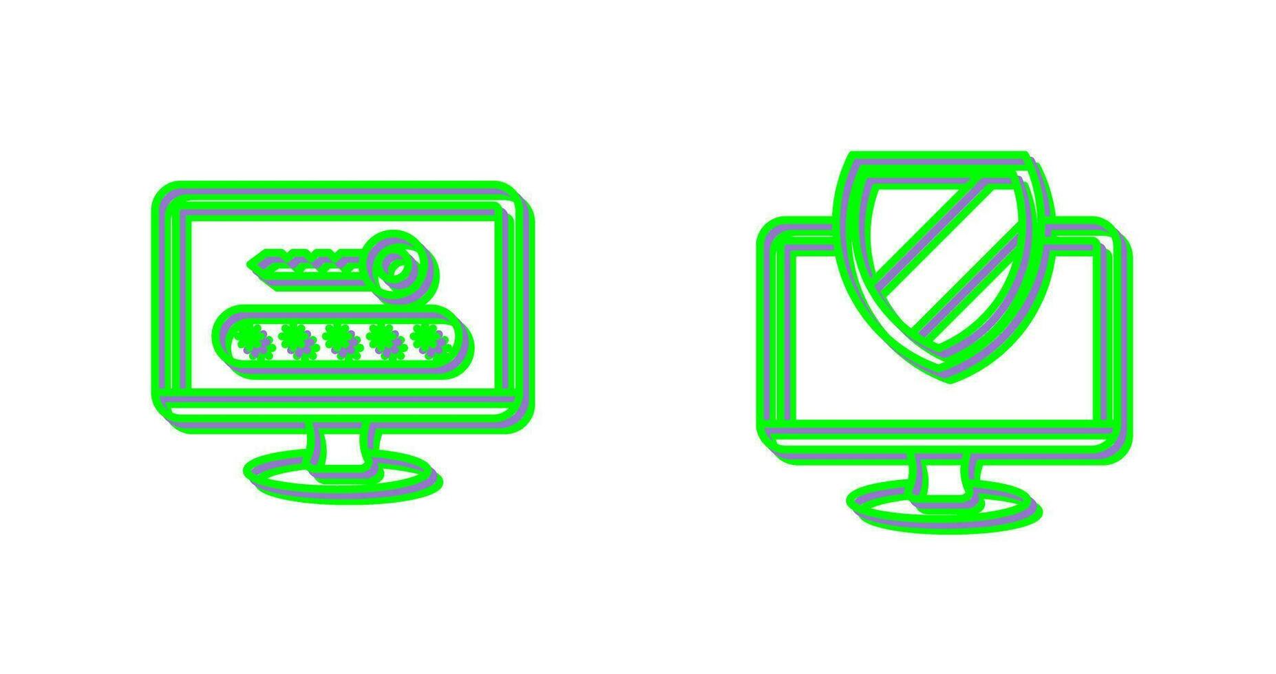 Password and Shield Icon vector