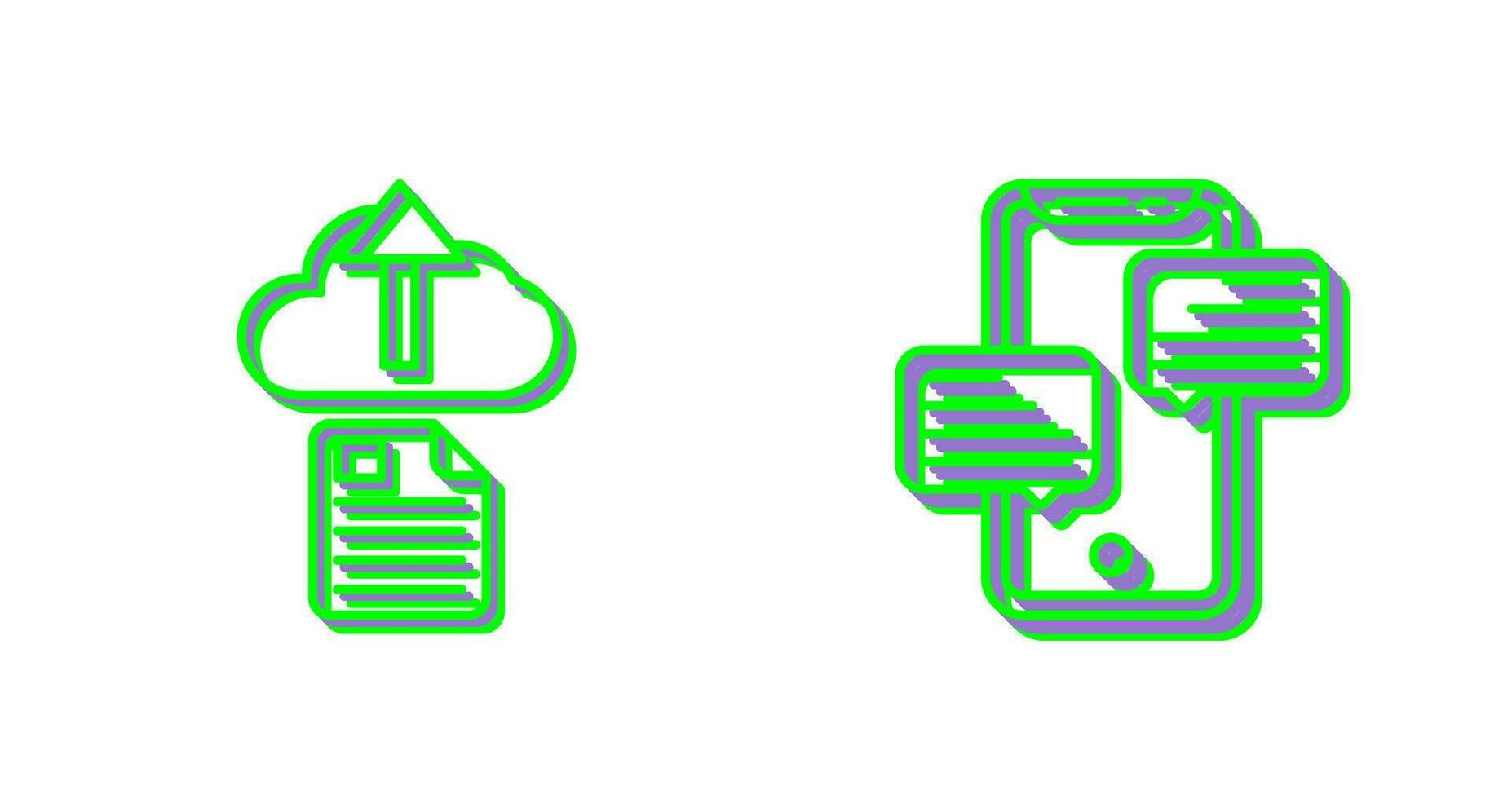 Upload and Chat Icon vector