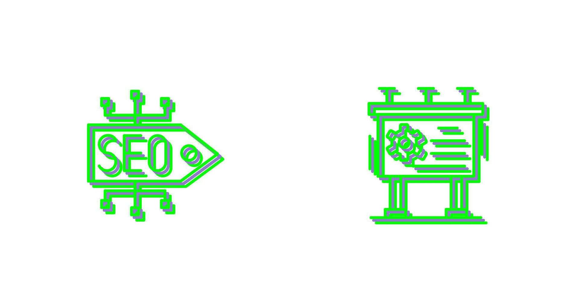 SEO Tag and Advdertisement Icon vector