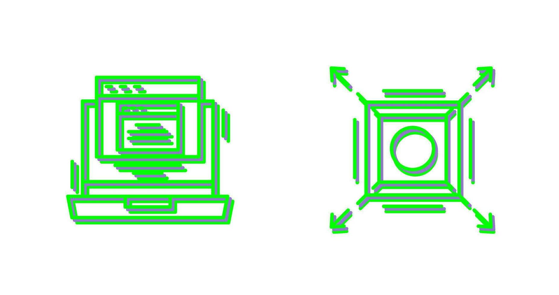 Pop Up and Maximize Icon vector