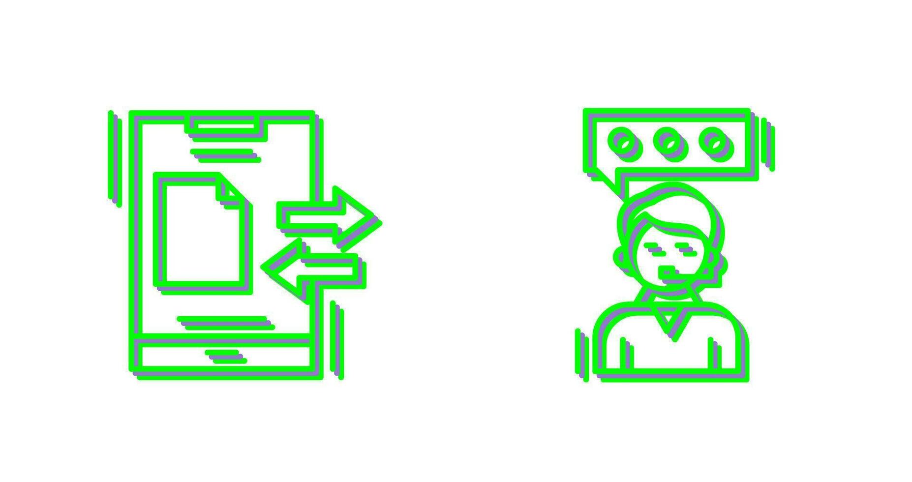 Data Transfer and Client Service Icon vector