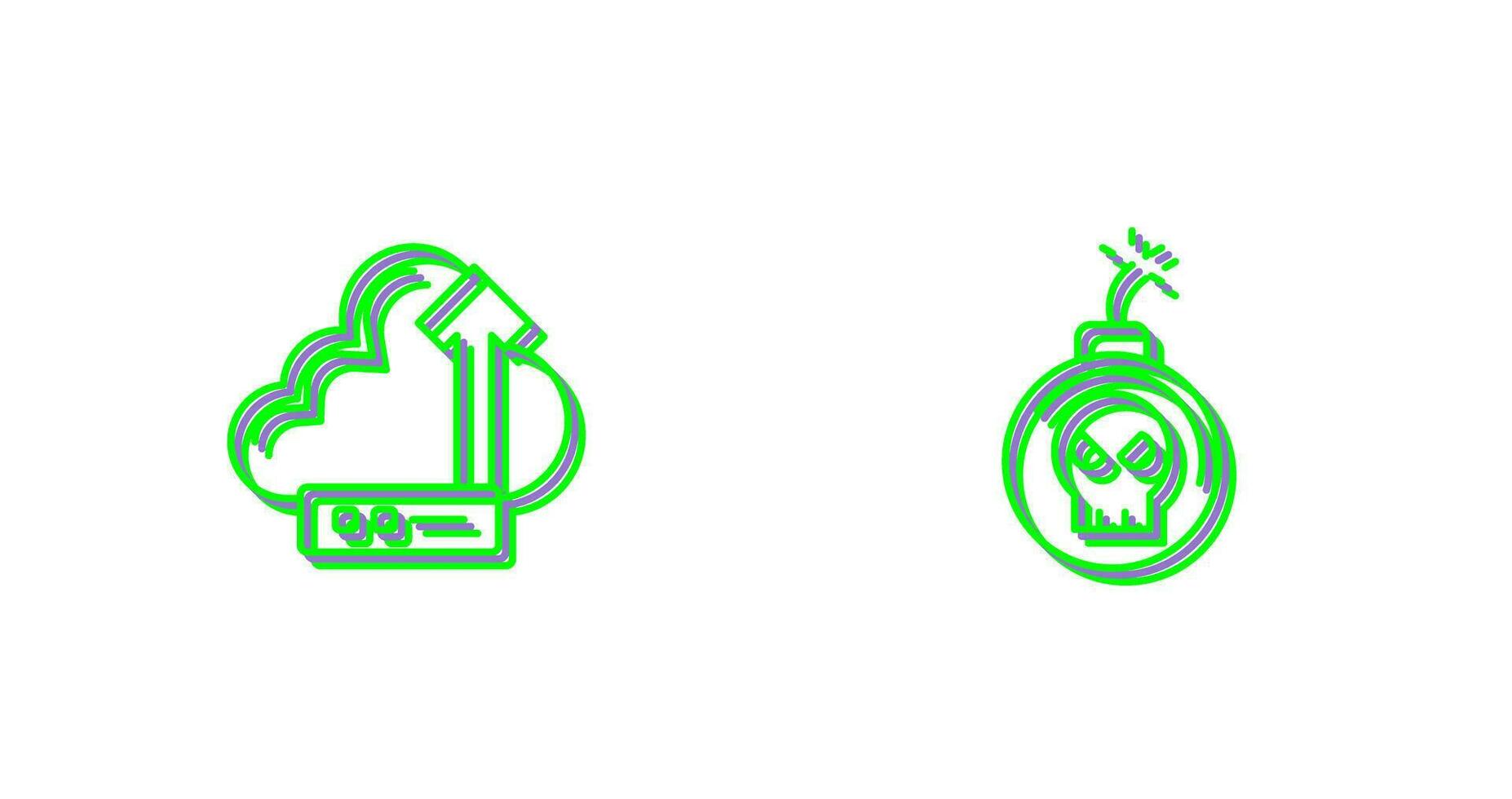Cloud and Bomb Icon vector