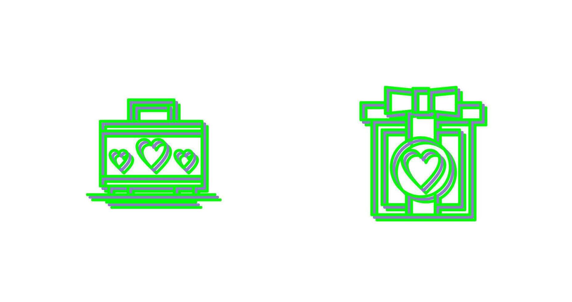 Suitcase and Gift Box Icon vector