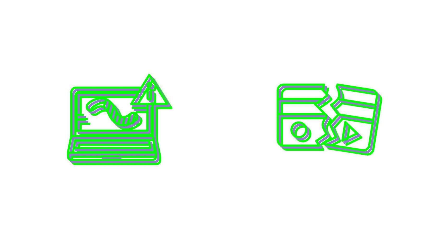 Worm and Broken Icon vector