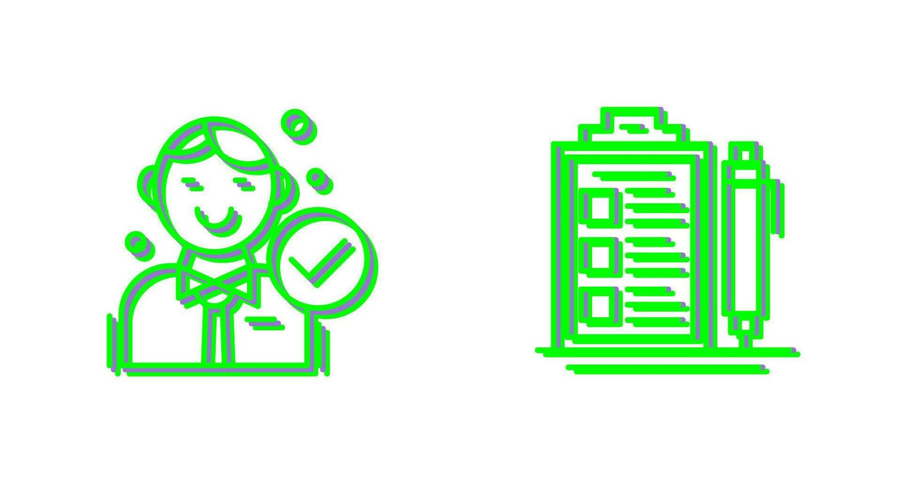 Hire and Check List Icon vector