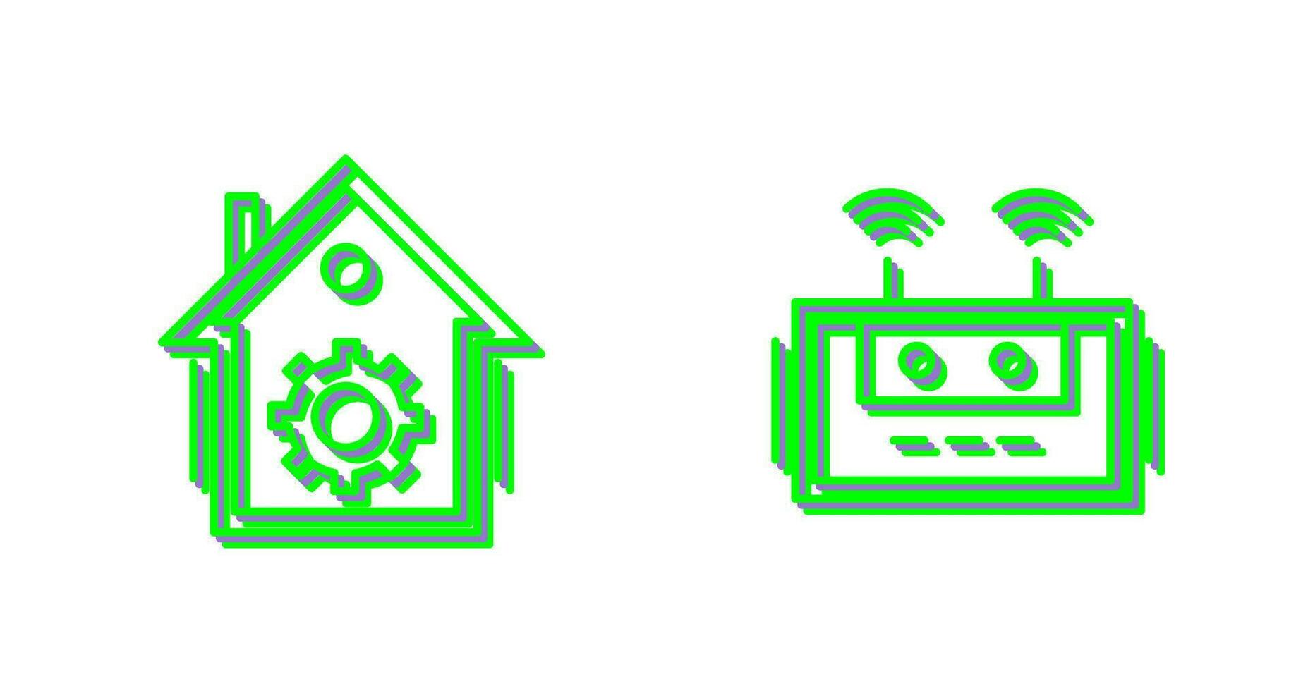 Home Automation and Router Icon vector
