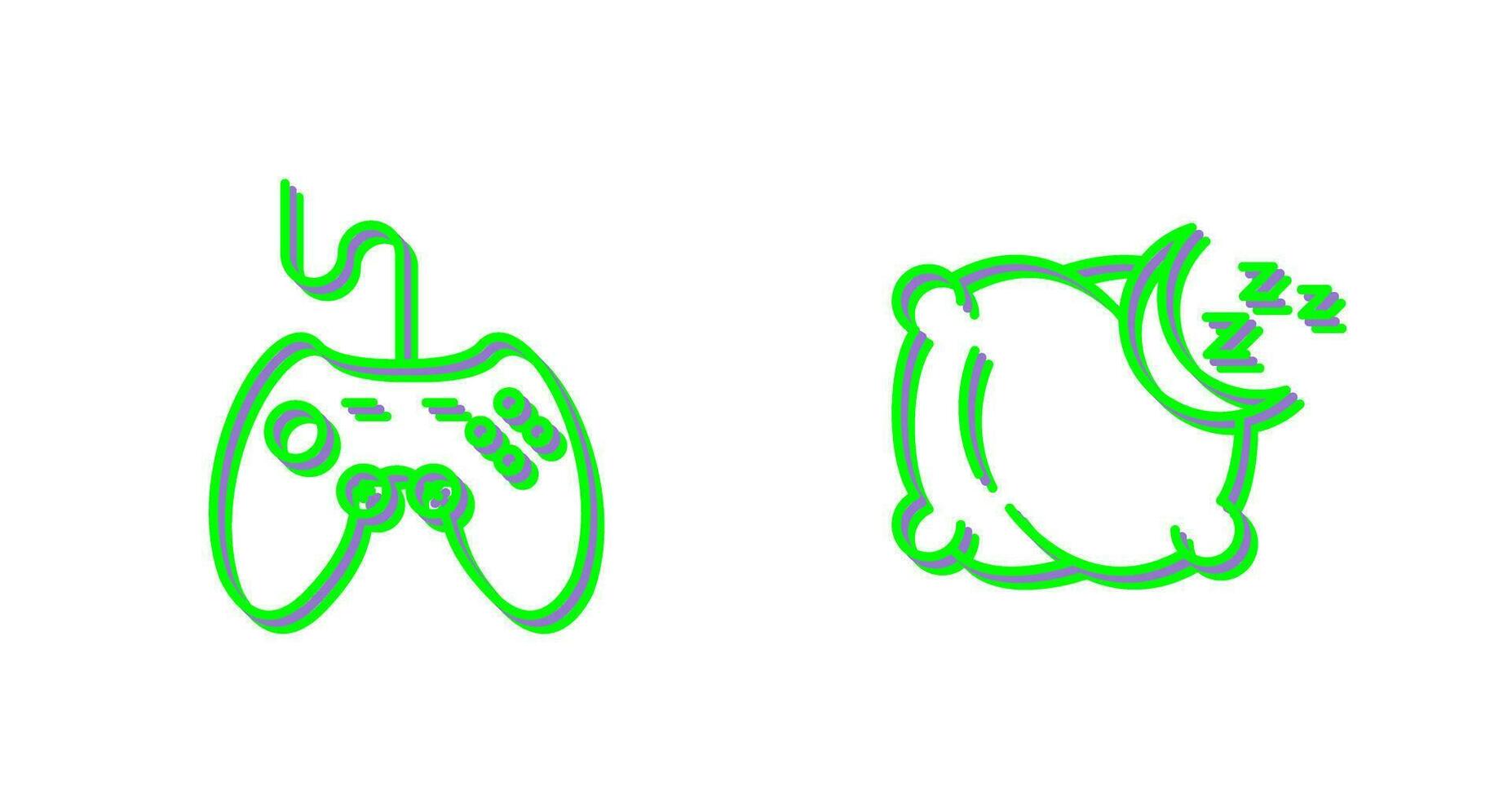 joystick and Pillow Icon vector