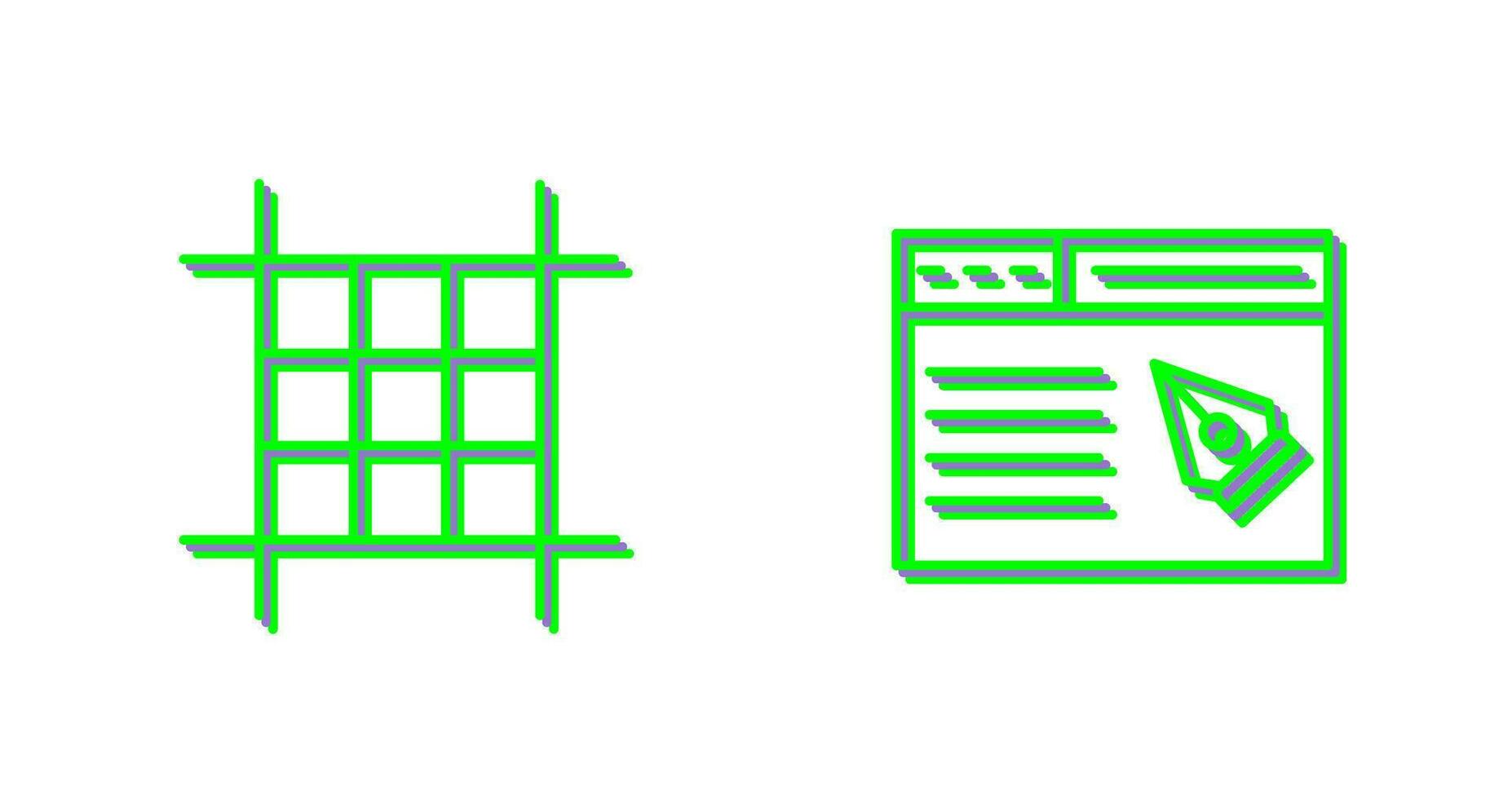 Square Layout and Web Page Icon vector