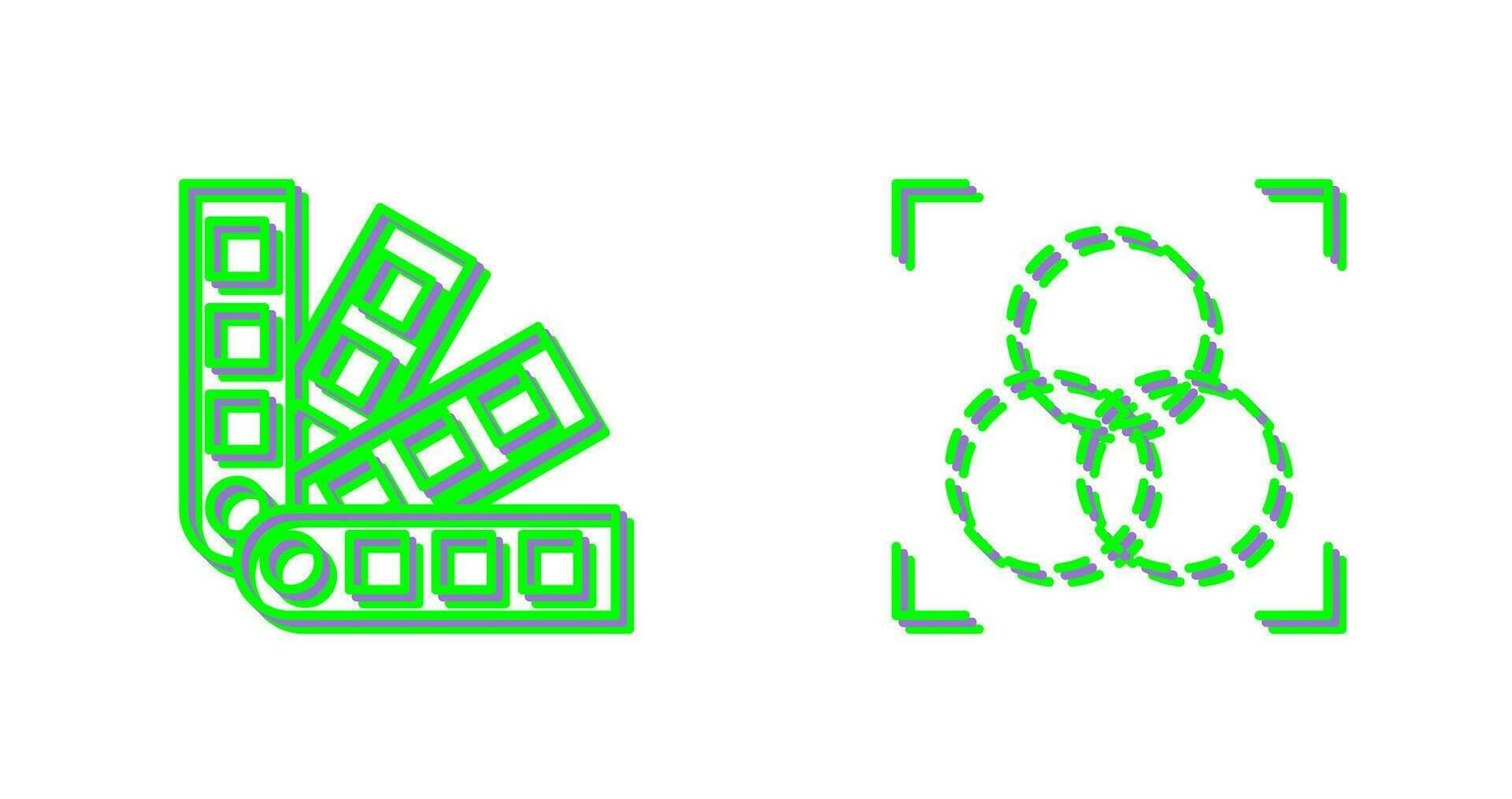 pantone and intersection Icon vector