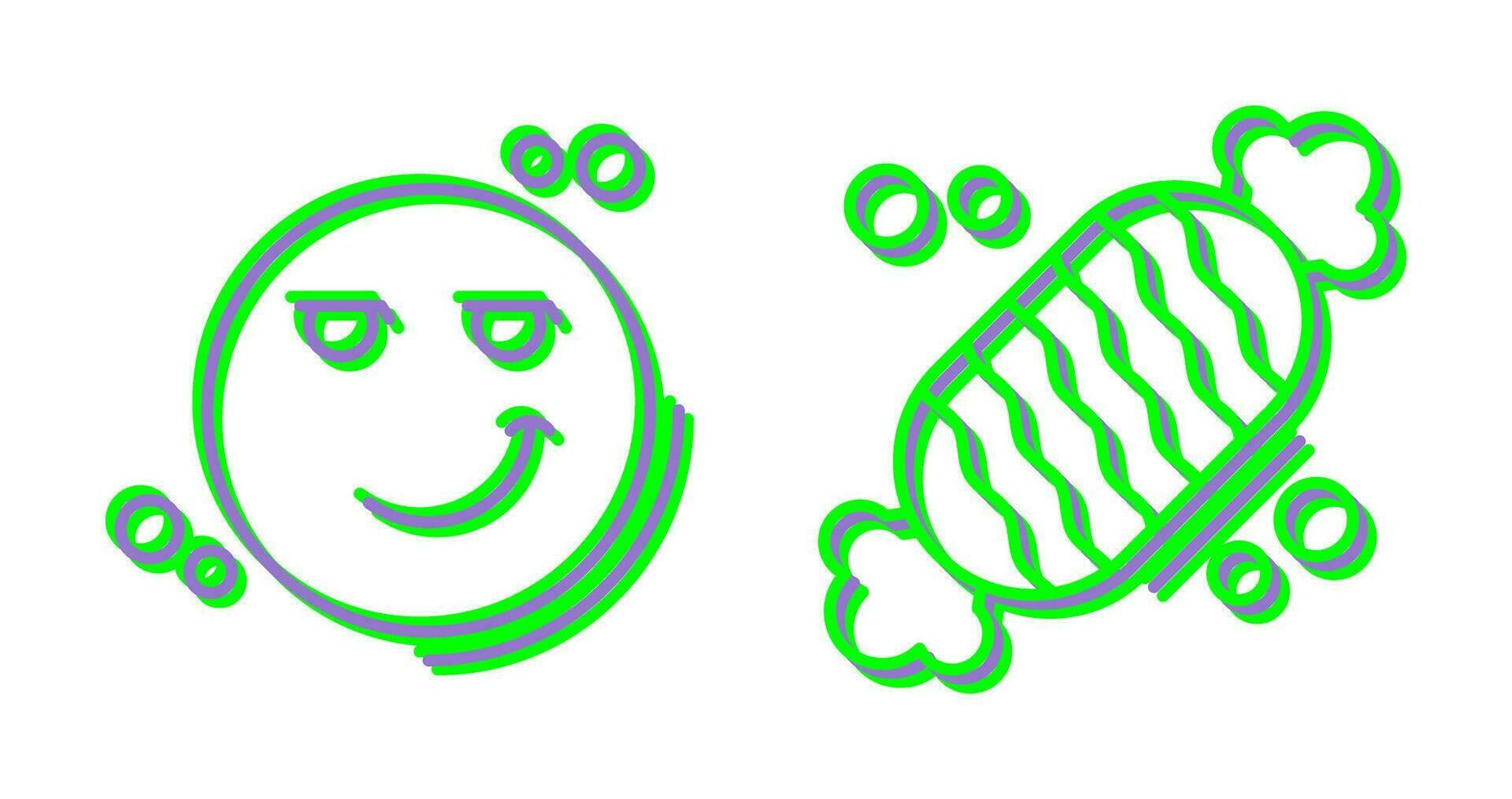 Smirk and Candy Icon vector