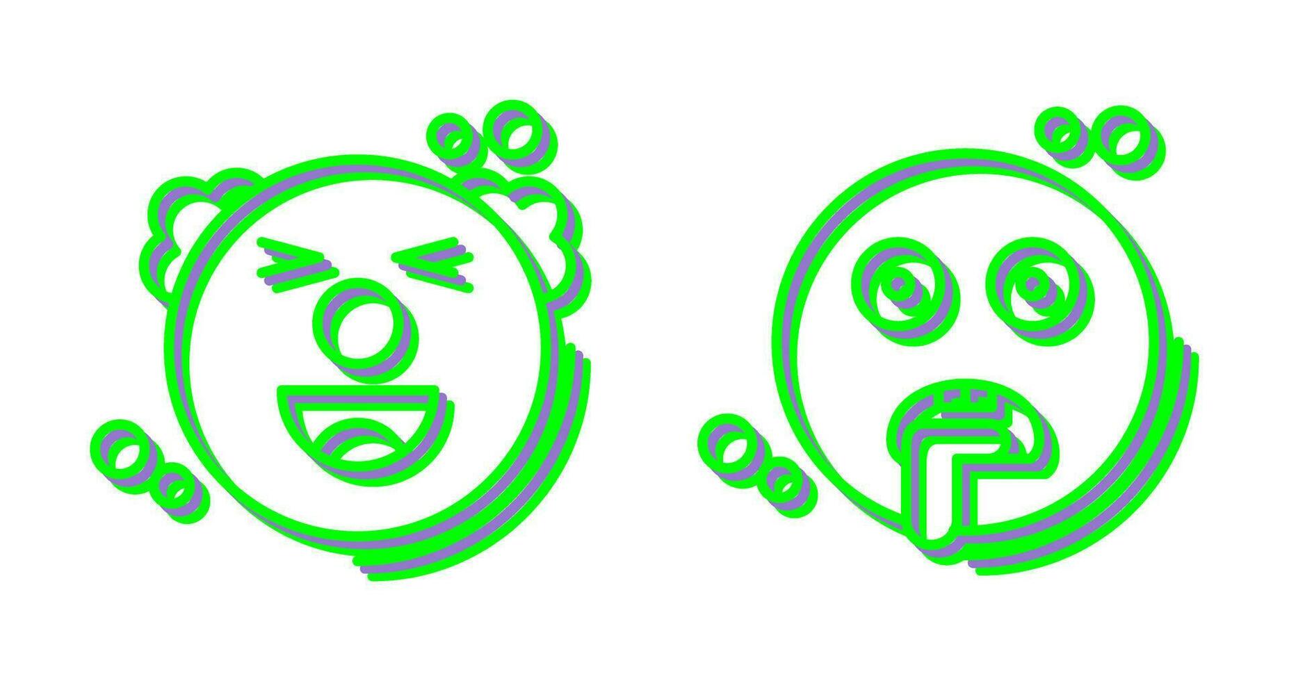 Clown and Drooling Icon vector