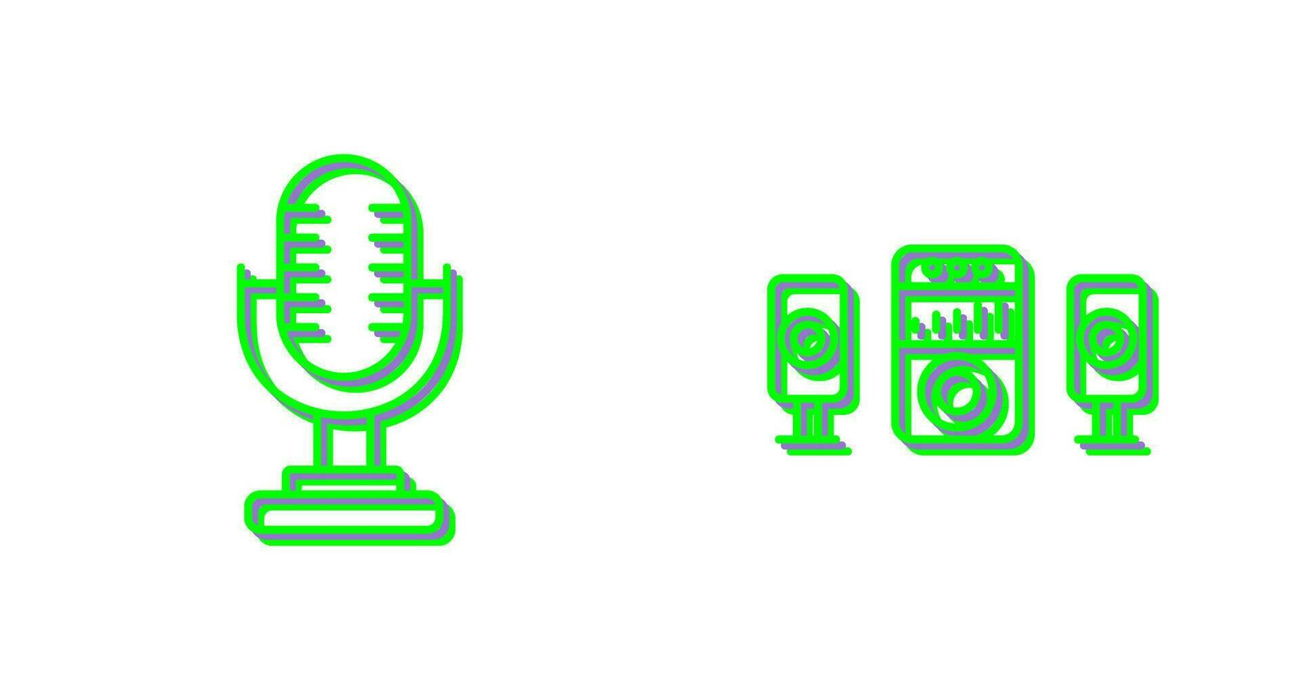Microphone and Sound System Icon vector