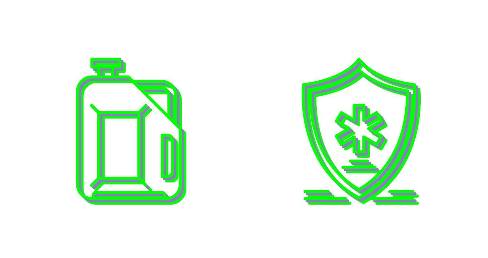 Jerrycan and Medical Symbol Icon vector