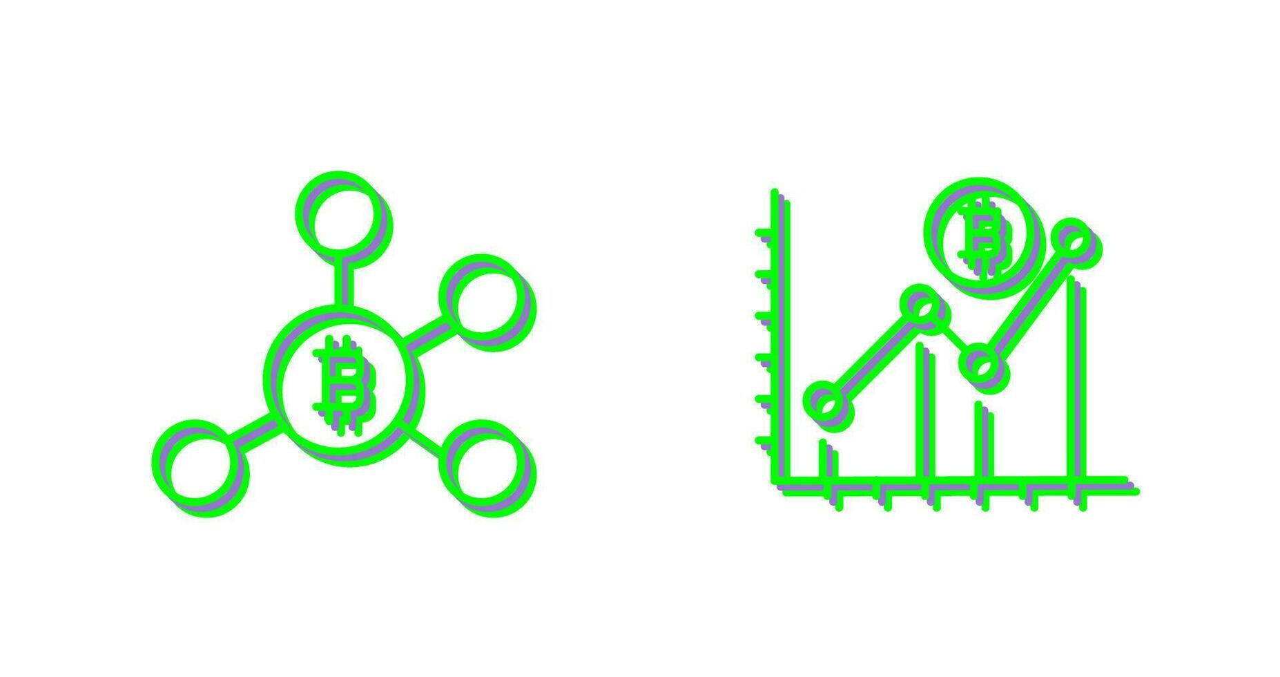 Network and Bars Icon vector
