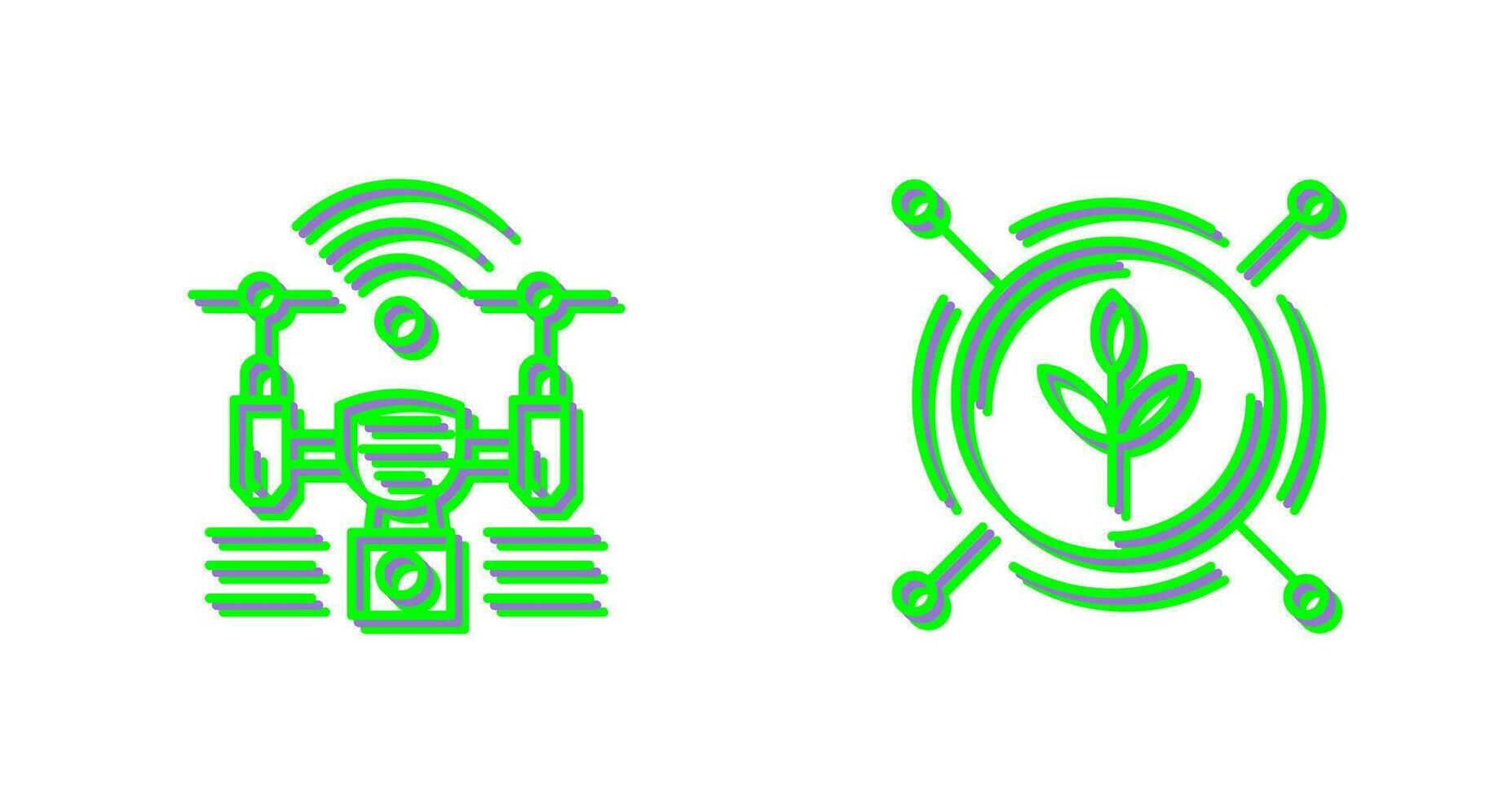 Analytics and Drone Icon vector