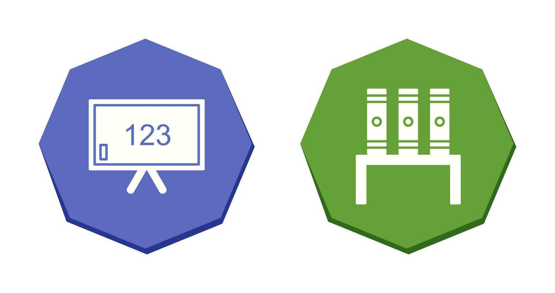 Classroom Board and Bookstand  Icon vector