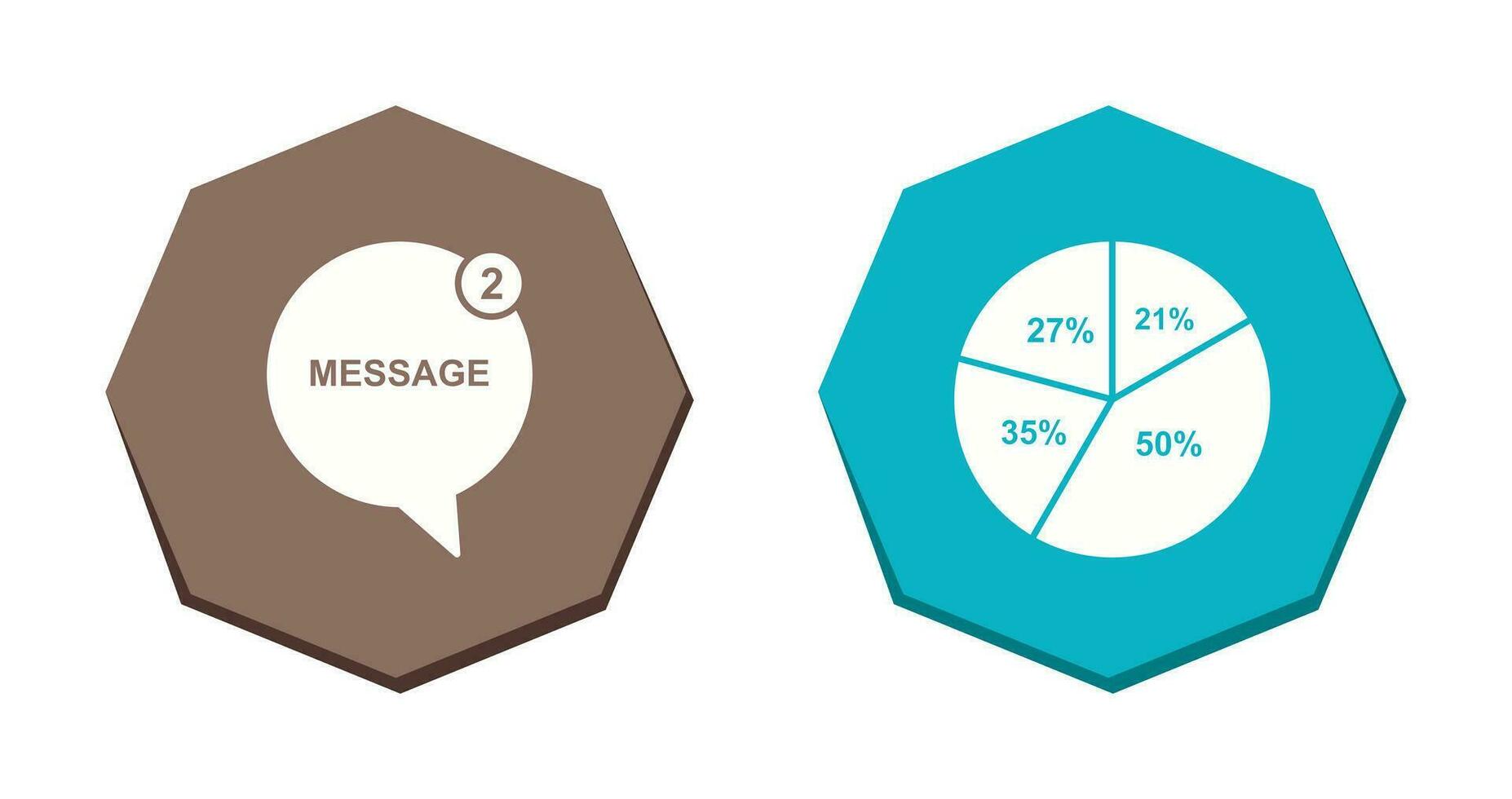 Message Bubbles and Pie Chart Icon vector