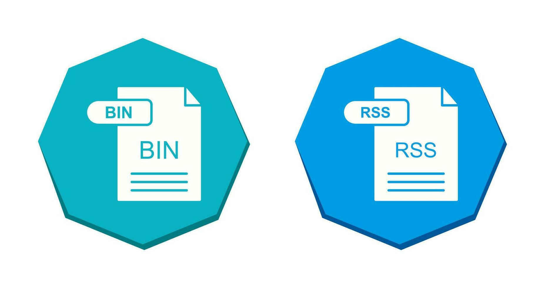 BIN and RSS Icon vector