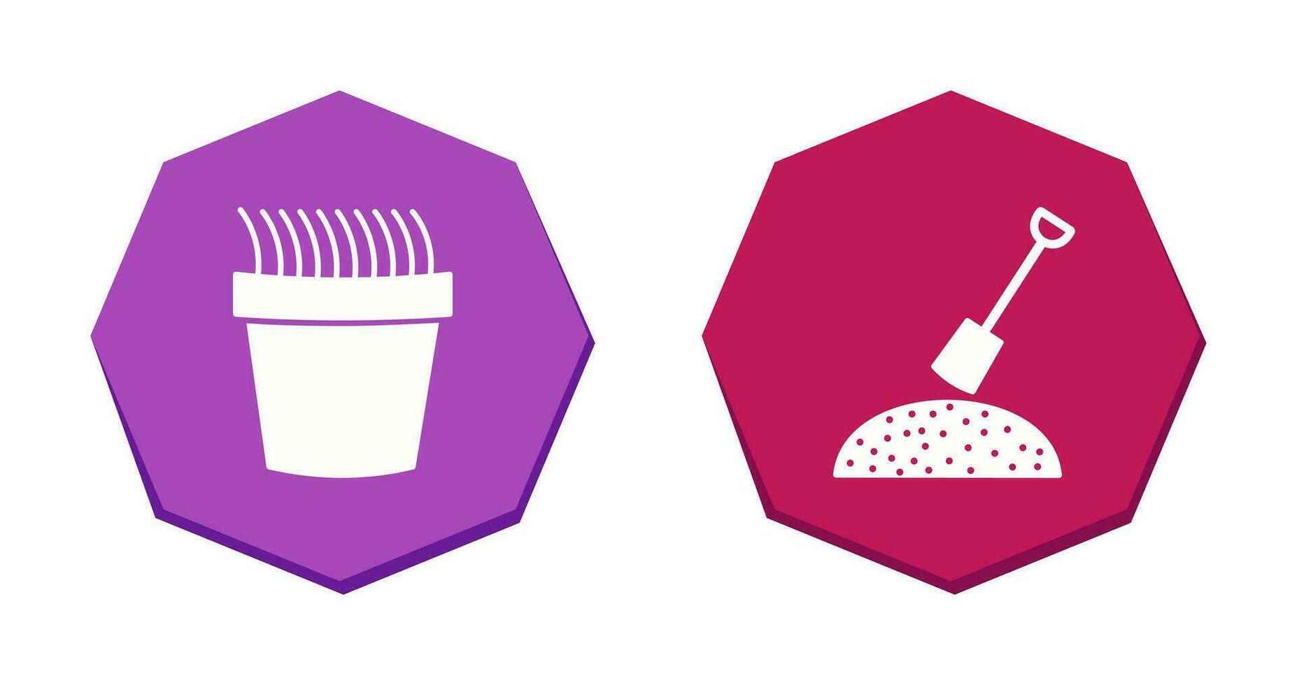 Gress Pot and Gardening Icon vector