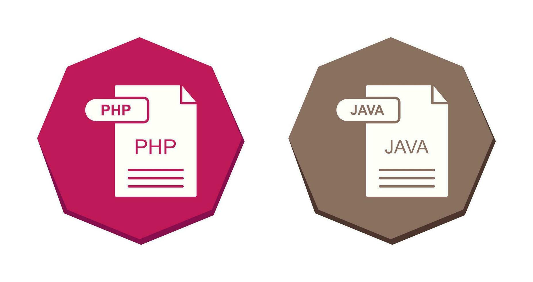 PHP and Java Icon vector