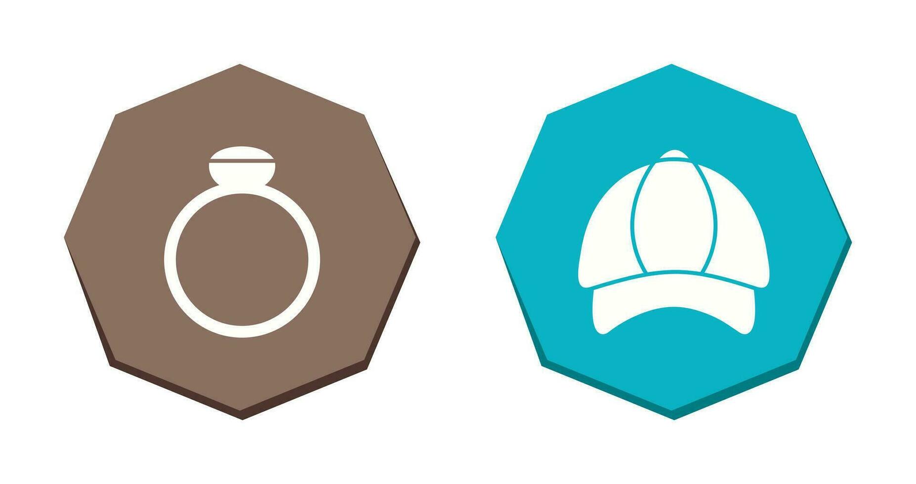 Ring and P Cap Icon vector
