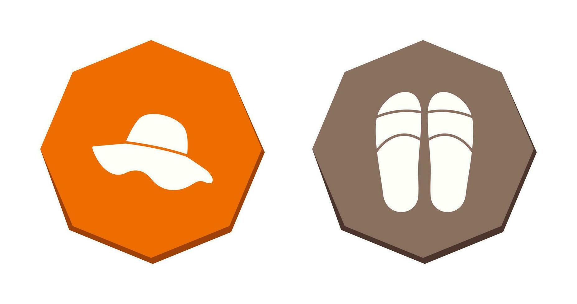 Hat and Slippers Icon vector